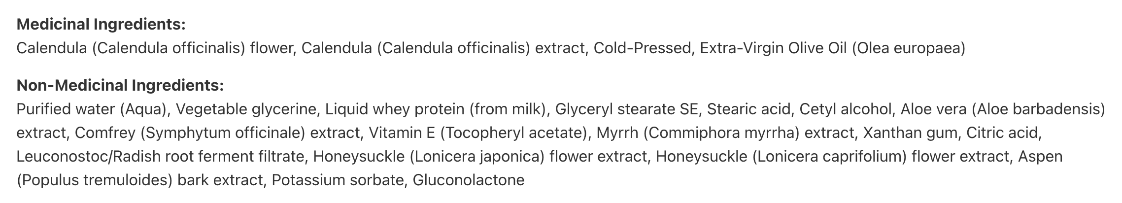 Crème au souci et vitamine E (calendule)
