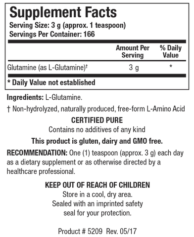 SOLDE - L-Glutamine Powder