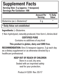 SOLDE - L-Glutamine Powder