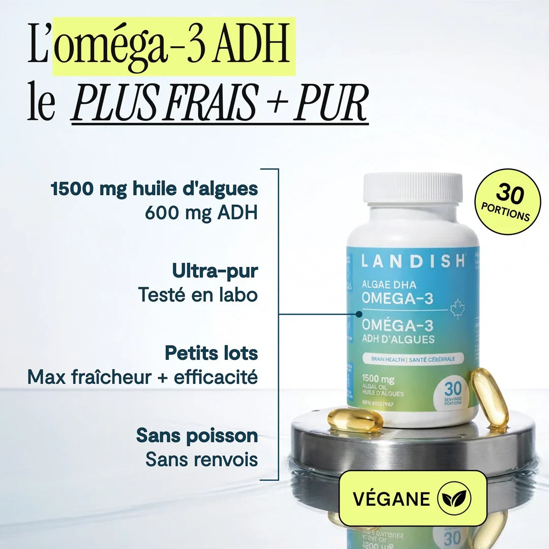 Gélules oméga-3 ADH d'algues