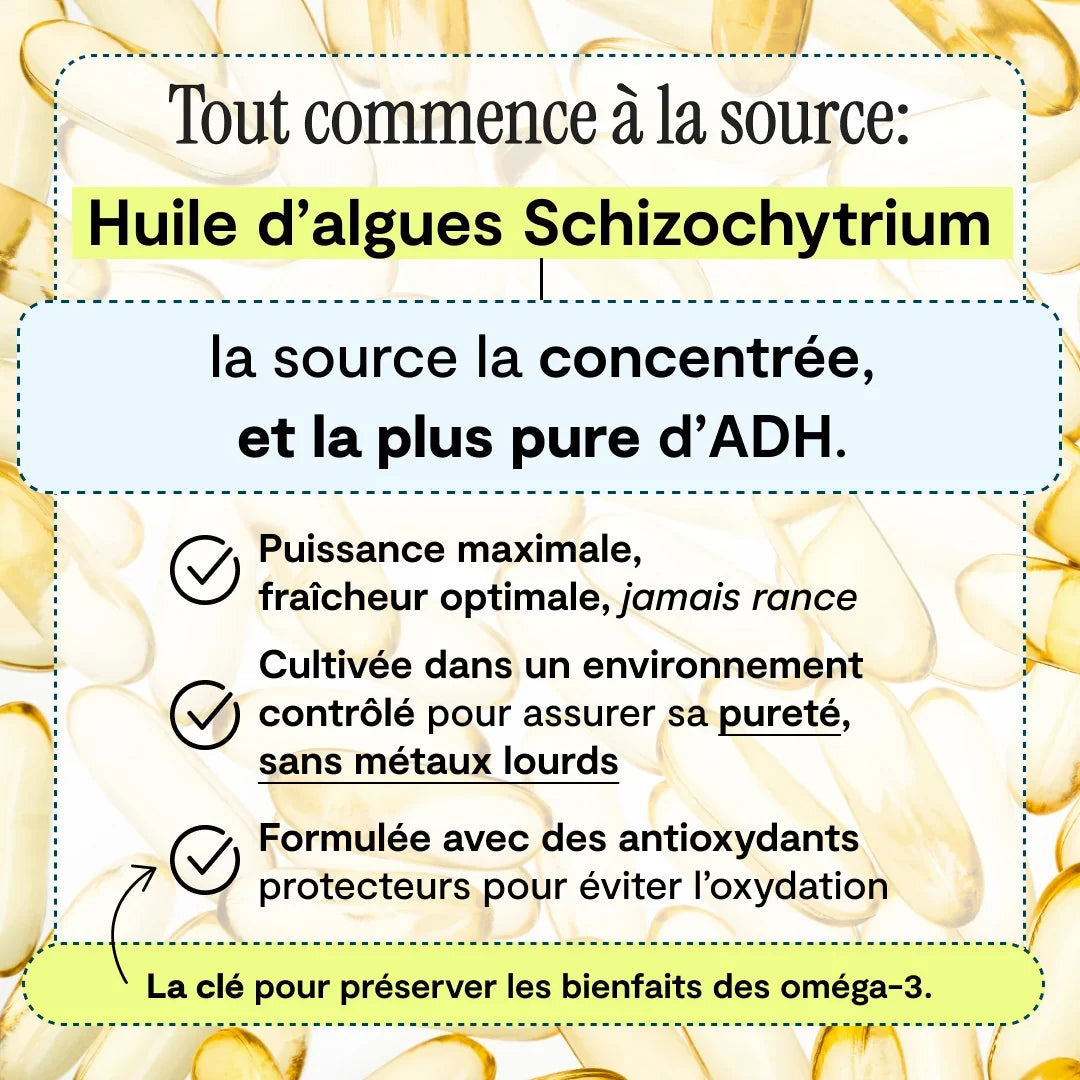 Gélules oméga-3 ADH d'algues